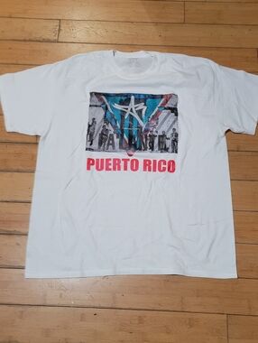 Puerto Rico PALANTE White Large Graphic Men's XL Short Sleeve Tee